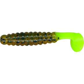 Slider Crappie Panfish Grub ، 18 ، 1.5in ، اليقطين/Chartreuse ، CSGF17