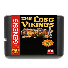 The Lost Viking 16bit retro game cartridge for Sega Genesis Megadrive video game consoles