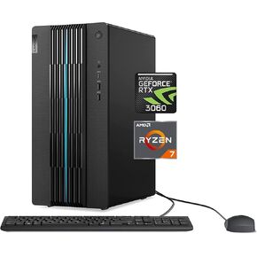 Lenovo IdeaCentre Gaming 5i Desktop PC, AMD Ryzen 7 5700G 8-Core, 16GB DDR4 RAM, 512GB SSD, 1TB HDD, NVIDIA GeForce RTX 3060, Windows 11
