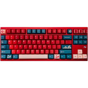 JSJT PC Translucent Keycap Set-7 Color Vintage Mixed Light Themed Keycaps,186 Keys Colorful Cherry Profile Key Caps Suitable for Cherry Mx Switch Mechanical Keyboard Keycaps