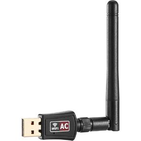 USB WIFI محول AC600MBPS 5G/ 2.4G النطاق المزدوج 802.11AC محول الشبكة اللاسلكية مع 2DBI هوائيات خارجية لجهاز الكمبيوتر المحمول لسطح المكتب للكمبيوتر الشخصي