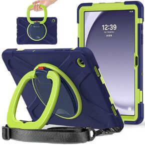 Tablet Protection Case Compatible with Samsung Galaxy Tab A9 Plus 11" (2023) SM-X210/SM-216/SM-X218, Rugged TPU Shockproof Case Compatible with Kids, Multi-Function Handle Holder Rot