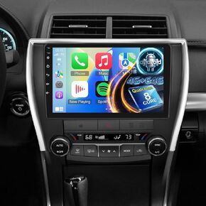 Qualcomm 8 Core [4+64G] Car Radio for Toyota Camry 2015 2016 2017, 10.1 inches Android Touchscreen Camry Stereo, Carplay&Android Auto/FM RDS/EQ Audio/Bluetooth 5.1/SWC