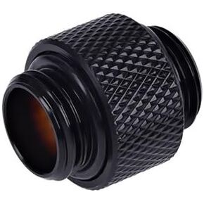 Alphacool 17215 HF Double Nipple G1/4 Outer Thread to G1/4 Outer Thread 10mm - Deep Black Water Cooling Fittings