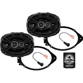KICKER Speakers 6X9 inch for Chevrolet Equinox 2018-2024 Upgrade Kit - Pair of DS Series with Adapters and Harness, Car Audio Front Door Speaker for Chevy DSC69304, 43DSC69304