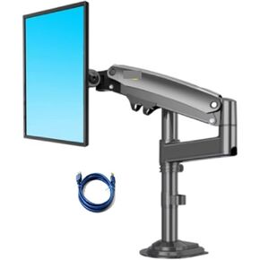 H100 22-35" Monitor Holder Arm Gas Spring Full Motion LCD TV Mount 2-12kg Dual Arm Clamp Bracket(H100)