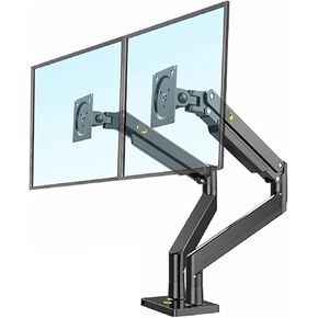 G32 Aluminum Alloy 22"-32" Dual LCD LED Monitor Mount Gas Spring Arm Full Motion Monitor Holder Support Load 3-15 Kgs Each(with 200X100)