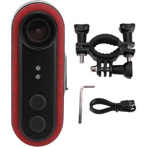 Bike Camera, 150 Degree Wide Angle 1080P HD Bike Rear View Video Camera with Tail Light for Outdoor Cycling (64GB)