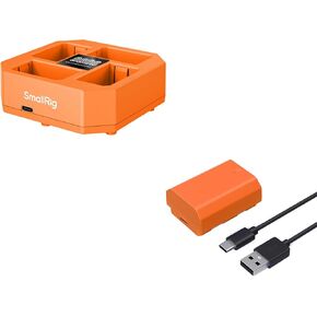 SmallRig 4-Slot NP-FZ100 Chager and USB-C NP-FZ100 Battery(1-Pack)