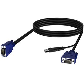 6 أقدام 2 -in -1 كابل USB VGA KVM رقيقة