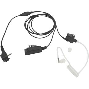 2-Wire Covert Surveillance Kit Acoustic Tube Earpiece with PTT Mic Bodyguard Security Headset for Vertex Standard VX-261 VX-231 VX-351 VX-230 VX-298 VX-350 VX-180 EVX-531 Two-Way Radio