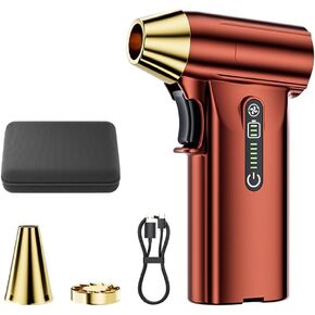 Cordless Handheld Turbo Blower Fan 130000RPM Brushless Motor 52M/S Wind Speed 200W Power USB Rechargeable Dust Cleaner for Home Car Office Keyboard(Black)