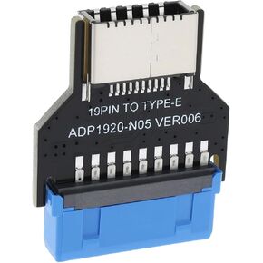 eMagTech 180 Degrees Adapter USB 3.0 19-Pin Internal Header to USB 3.1/3.2 Type-C 20-Pin Extend Adapter for Type E to PCs Front Panel Port