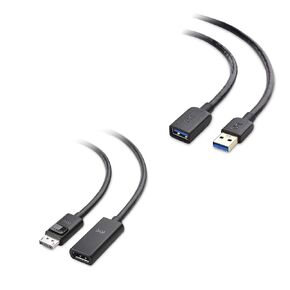 كابل يهم طويلة USB إلى كابل امتداد USB (كابل التمديد USB 3.0) باللون الأسود 10 أقدام لـ Oculus Rift و HTC Vive و PlayStation VR Heads
