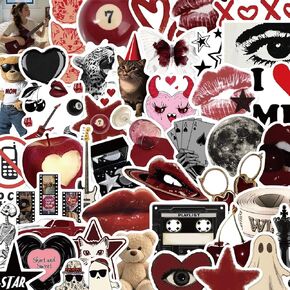 50 PCS Downtown Y2K Girls Stickers, Waterproof Funny Stickers for Water Bottles,Laptop Guitar Skateboard Drum Stand Journaling Decorative Decals for Adults Teens