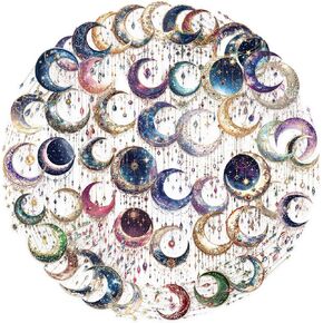 50pcs Fantasy Moon Stickers حزمة ، ملصقات جمالية عتيقة للكمبيوتر المحمول ، سجل القصاصات ، Kindle ، حقيبة ، مجلة ، زجاجة ماء ، الكمبيوتر ، لوح التزلج ، دفتر ملاحظات ، ملصق شفاف للحيوانات الأليفة المقاومة للماء