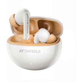 SANSUI Earbuds Wireless Bluetooth 6.0,Ai Language Translation Earbuds,ANC Noise Cancelling IPX4 Waterproof Stereo Headphones,up to 20 Hours of Battery Life,Deeper Bass,W59 (Black Green)
