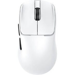 Ultra-Light Wireless Mouse – 53 g Featherweight, Silent Click, Dual Mode Bluetooth 5.1 & 2.4 GHz, Side Buttons, USB‑C Recharge, Adjustable 800–1600 DPI, Laptop/Windows/iPad/MacBook/PC(White)
