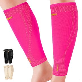 Copper Calf Compression Sleeves for Men and Women, Shin Splint Compression Sleeve for Legs Pain Relief, Footless Compression Socks for Varicose Veins(1 Pair)