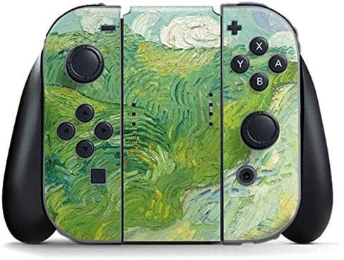 Skinit Decal Gaming Skin Compatible with Nintendo Switch (2017-2021) Joy-Con Controller - Officially Licensed Green Wheat Fields by Vincent Van Gogh Design in Saudi Arabia
