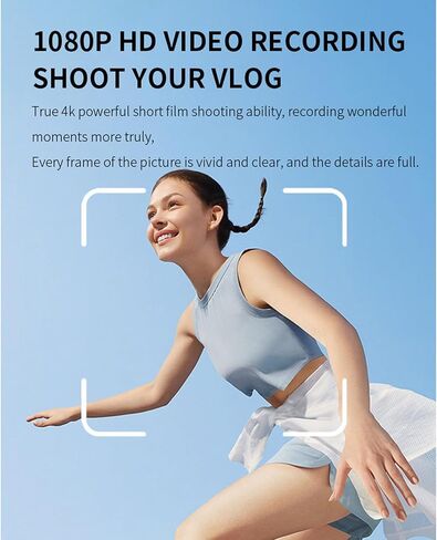 كاميرا فيديو رقمية DIYEENI ، 48 ميجابكسل HD Dual Camera مع ZOOM الرقمية 15x ، كاميرا الفيديو المضغوطة المحمولة للسفر ، نقل WIFI ، فلاش LED للضوء المنخفض (أسود) in Kuwait