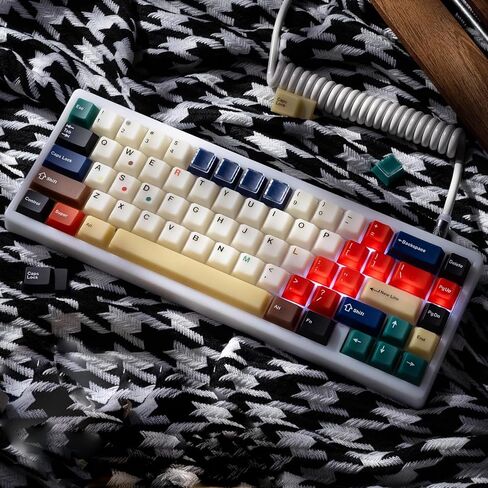 JSJT PC شفافة مفتاح set-7 ألوان خمر مختلطة الضوء على مفاتيح ، 186 مفتاح ملونة مفتاح الكرز مفتاح مناسبة لتبديل الكرز MX مفاتيح مفاتيح مفاتيح المفاتيح in Kuwait