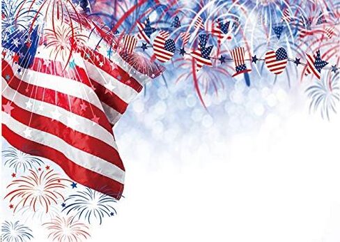 Cylyh 7x5ft American Flag Backdrop Backdrop Backdrop 4th of July Party Independence Day Banner D528 in Kuwait