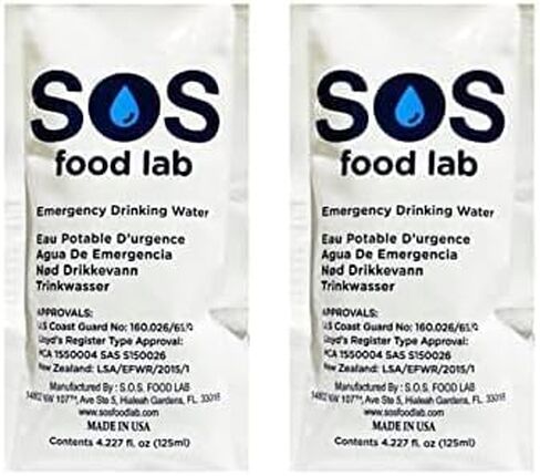 SOS 78804 Emergency Drinking Water Pouch, 125ml in Saudi Arabia