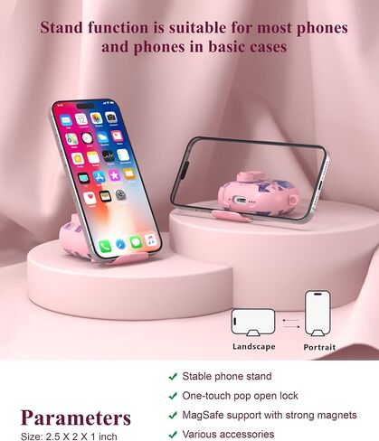 Tatofy for Airpod 4th Gen Case with Phone Stand Lock Cleaning Kit ، Floral Airpods 4 غطاء مقاوم للغبار الصلبة للنساء ، Magsafe متوافق (Purple 3 ، AirPods 4th) in Kuwait