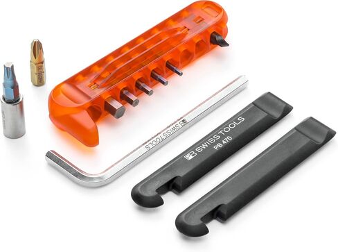 دراجة PB Swiss Tools متعددة المهام PB 470 | صناعة سويسرية 100% | أداة جيب مع قطع ومفتاح ألين ومحول فولاذي ورافعة إطار لدراجات الجبال والطرق والدراجات والدراجات الإلكترونية in Saudi Arabia