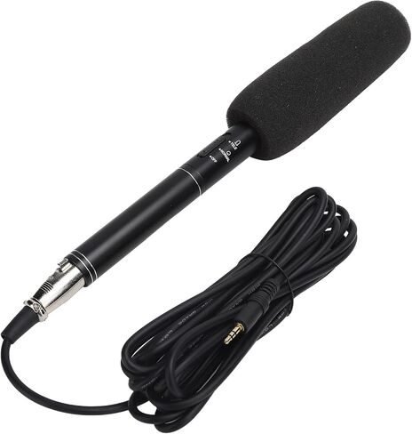 YOUTHINK Wired Recording Microphone, Black Mini Portable Mic with XLR Interface for Interviews Speeches Film TV Production (Black 28cm) in Saudi Arabia