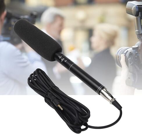 YOUTHINK Wired Recording Microphone, Black Mini Portable Mic with XLR Interface for Interviews Speeches Film TV Production (Black 28cm) in Saudi Arabia