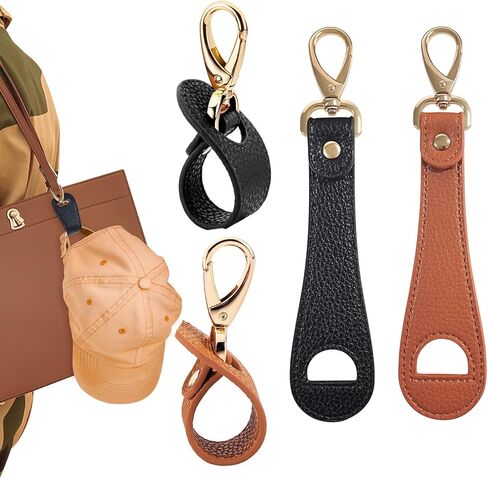 2 قطعة مشبك قبعة من جلد البولي يوريثان للسفر، مشبك قبعة متعدد الوظائف، مشبك قبعة من القماش الخشن، مشبك قبعة للاستعمال الخارجي، رفيق قبعة السفر in Kuwait