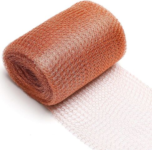 Coolrunner Copper Mesh Roll, 5 Inch X 50 Feet Copper Mesh Rodent Control, Copper Wire Mesh Sturdy and Durable, Copper Fill Fabric Perfect for Hole Blocking, Gardens and Houses in Saudi Arabia