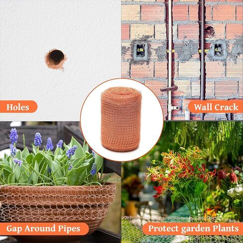 Coolrunner Copper Mesh Roll, 5 Inch X 50 Feet Copper Mesh Rodent Control, Copper Wire Mesh Sturdy and Durable, Copper Fill Fabric Perfect for Hole Blocking, Gardens and Houses in Saudi Arabia