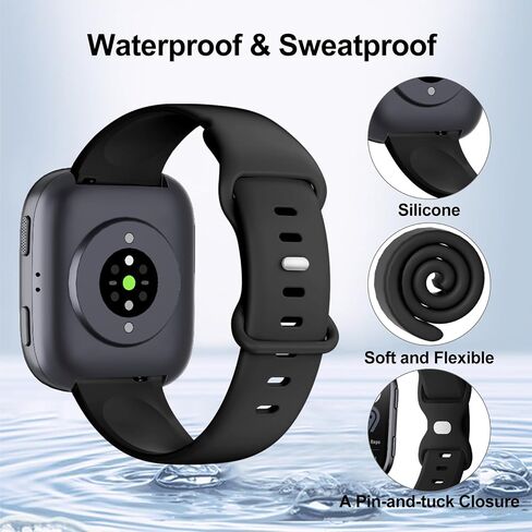 3 Pack 22mm Silicone Sport Watch Bands Compatible with Amazfit Bip 6/Bip 5,Soft Waterproof Replacement Strap for Amazfit GTR 4/3 Pro/3/2/2e/GTR 47mm/Balance/Cheetah Women Men in Kuwait