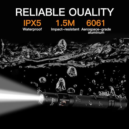 KunHe Ares 2 Pack Upgraded 350 Lumens Pen Flashlight Powered by 2 AA Batteries 3 Modes with Memory Functon Waterproof Super Bright Small Flash Light for Inspection Work Repair in Saudi Arabia