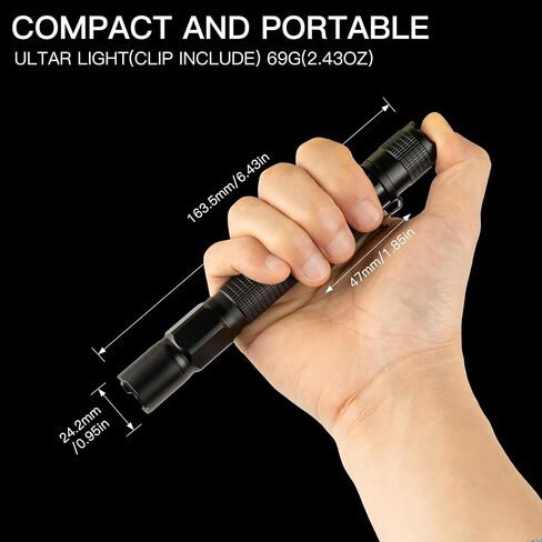KunHe Ares 2 Pack Upgraded 350 Lumens Pen Flashlight Powered by 2 AA Batteries 3 Modes with Memory Functon Waterproof Super Bright Small Flash Light for Inspection Work Repair in Saudi Arabia