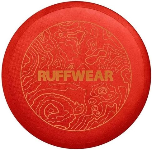 Ruffwear، لعبة Camp Flyer للكلاب، قرص خفيف الوزن ومرن للرمي والجلب، سماق أحمر in Kuwait