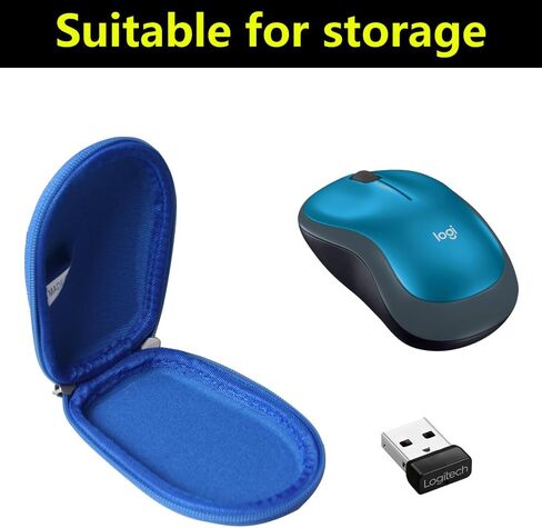 ANLEO HARD TRAVEL CASE لـ Logitech M185 ، M720 TRIATHLON - غطاء واقي مقاوم للصدمات للماوس اللاسلكي | منظم التخزين المحمول (أسود) in Kuwait
