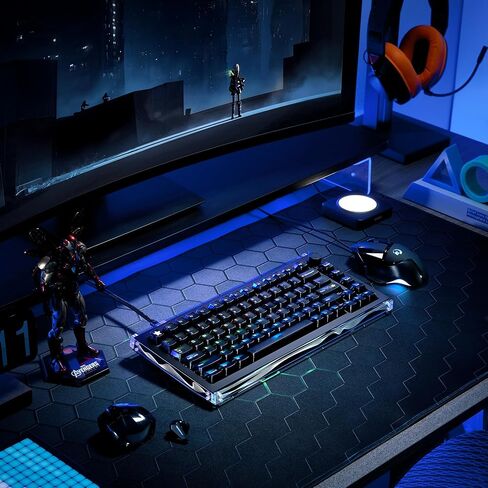 DrunkDeer A75 Master Rapid Trigger Keyboard, Esports Gaming Keyboard, Magnetic Switch, Adjustable Actuation - RT Plus - RT Match, 0.01mm, 8K Hz, 75% Design - ANSI, Black - TTC POM Switch in Saudi Arabia