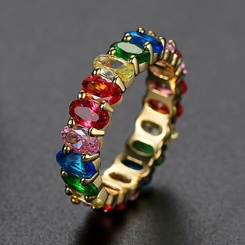 OUXi 18K Gold Plated Adjustable Band Rings with Natural Stones, Classic Open Statement Ring Stacking Turquoise Gold Thumb Finger Ring for Women Girls Her Birthday Valentine's Day Christmas Gifts in Saudi Arabia