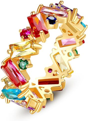 OUXi 18K Gold Plated Adjustable Band Rings with Natural Stones, Classic Open Statement Ring Stacking Turquoise Gold Thumb Finger Ring for Women Girls Her Birthday Valentine's Day Christmas Gifts in Saudi Arabia