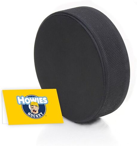Howies Hockey Pucks Bulk - 4 Hockey Pucks per Case - Official 6 oz. Standard Size and Weight for Game and Practice. Great for Pond or Rink. Multi-Use Durable Rubber Discs/Pads Sample Roll Included in Saudi Arabia
