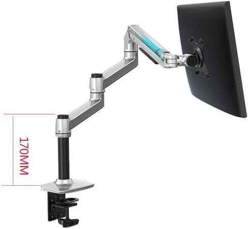 DL-8013II Load 3-11kg 17-38" LCD Screen Desktop Monitor Stand Full Motion Mechanical Spring Arm Aluminum Monitor Bracket(170MM Silver) in Saudi Arabia