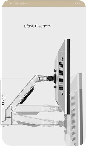 DL-8013II Load 3-11kg 17-38" LCD Screen Desktop Monitor Stand Full Motion Mechanical Spring Arm Aluminum Monitor Bracket(170MM Silver) in Saudi Arabia