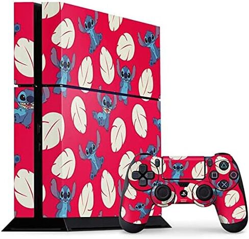 Skinit Decal Gaming Skin Compatible with PS4 Console and Controller Bundle - Officially Licensed Disney Lilo and Stitch Pineapple Stitch Design in Saudi Arabia