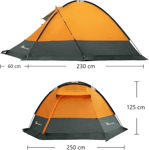 Moon Lence 4 Person Tent Waterproof PU2000mm Camping Tent Lightweight Family Camping Tent Double Layer Easy Set Up, Tent for Camping Hiking Picnic Travelling in Saudi Arabia