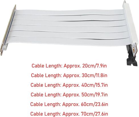 Dpofirs PCIE 3.0 X16 Graphic Card Extension Cable, 180 Degree High Speed Flexible Dual Reverse Connector GPU Graphic Card Extension Cable (30cm) in Saudi Arabia