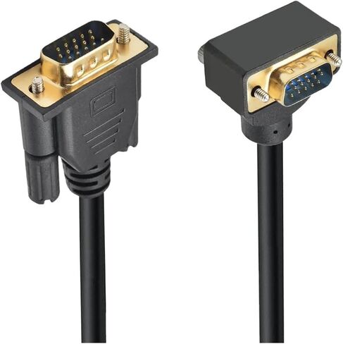 Cable Male to Male Female Extension Cable 90 Degree Up Down Left Right Angled Cord 0.5M 1M 1080P Full HD Computer Monitor TV(VGA M-F Up Angled,1.5m) in Saudi Arabia